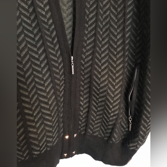 Vintage Silversilk Mens Green Textured Button Cardigan Sweater Size 3XL - Picture 6 of 9